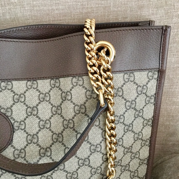 Authentic Gucci Rajah large tote bag brown monogram coated canvas - Picture 12 of 15